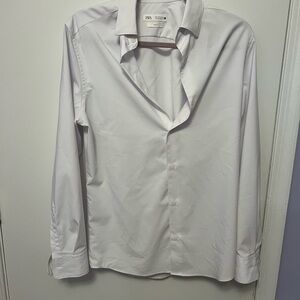 Zara Men's Crisp White Dress Shirt